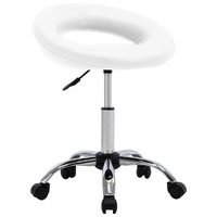  Swivel Dining Chair White Faux Leather