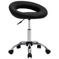  Swivel Dining Chair Black Faux Leather