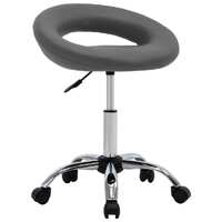  Swivel Dining Chair Grey Faux Leather