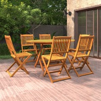  7 Piece Garden Dining Set Solid Wood Acacia
