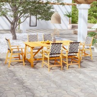  7 Piece Garden Dining Set Solid Wood Acacia
