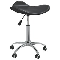  Swivel Dining Chair Black Faux Leather