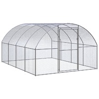  Outdoor Chicken Coop 3x4x2 m Galvanised Steel