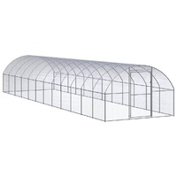  Outdoor Chicken Coop 3x12x2 m Galvanised Steel