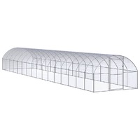  Outdoor Chicken Coop 3x16x2 m Galvanised Steel