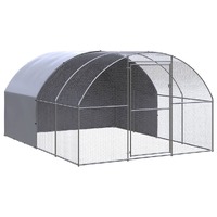  Outdoor Chicken Coop 3x4x2 m Galvanised Steel