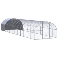  Outdoor Chicken Coop 3x12x2 m Galvanised Steel