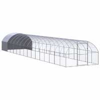 Outdoor Chicken Coop 3x16x2 m Galvanised Steel