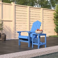  Garden Adirondack Chair with Table HDPE Aqua Blue