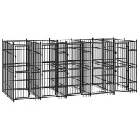 Outdoor Dog Kennel Steel 9.22 m²