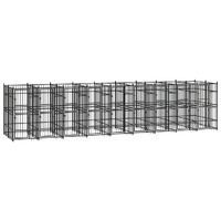  Outdoor Dog Kennel Steel 16.59 m²