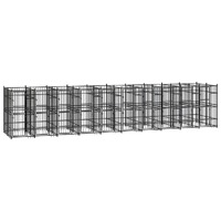  Outdoor Dog Kennel Steel 18.43 m²