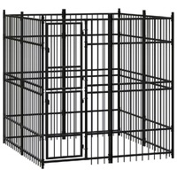  Outdoor Dog Kennel Steel 3.69 m²