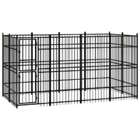  Outdoor Dog Kennel Steel 7.37 m²