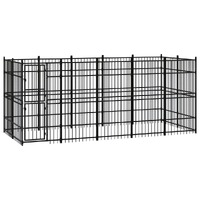  Outdoor Dog Kennel Steel 9.22 m²