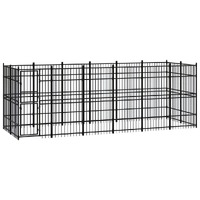  Outdoor Dog Kennel Steel 11.06 m²