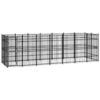  Outdoor Dog Kennel Steel 12.9 m²