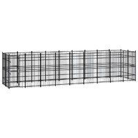  Outdoor Dog Kennel Steel 16.59 m²