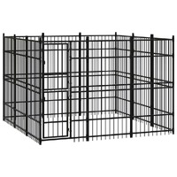  Outdoor Dog Kennel Steel 8.29 m²