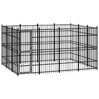  Outdoor Dog Kennel Steel 11.06 m²