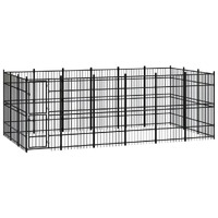  Outdoor Dog Kennel Steel 16.59 m²