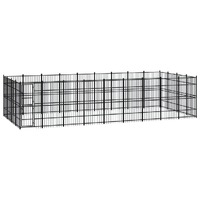  Outdoor Dog Kennel Steel 33.18 m²