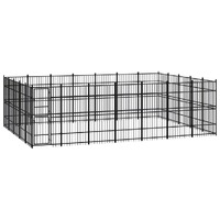  Outdoor Dog Kennel Steel 32.26 m²