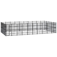  Outdoor Dog Kennel Steel 46.08 m²