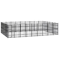  Outdoor Dog Kennel Steel 49.77 m²