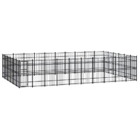  Outdoor Dog Kennel Steel 55.3 m²
