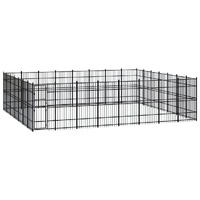  Outdoor Dog Kennel Steel 51.61 m²