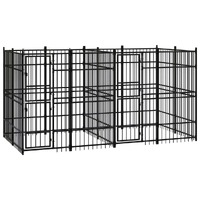  Outdoor Dog Kennel Steel 7.37 m²