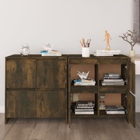  Sideboards 2 pcs Smoked Oak 70x41x75 cm Engineered Wood