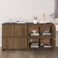  Sideboards 2 pcs Brown Oak 70x41x75 cm Engineered Wood