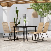  5 Piece Garden Dining Set Oak