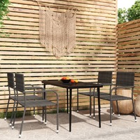  5 Piece Garden Dining Set Grey