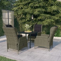  5 Piece Garden Dining Set Brown