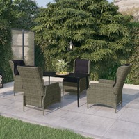  5 Piece Garden Dining Set Brown