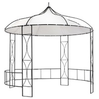  Gazebo 300x290 cm White Round