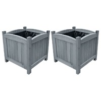  Garden Raised Beds 2 pcs 30x30x30 cm Solid Firwood