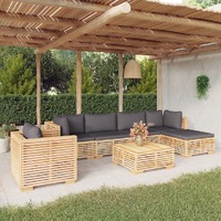  7 Piece Garden Lounge Set with Cushions Solid Wood Teak
