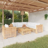  7 Piece Garden Lounge Set with Cushions Solid Teak Wood