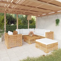  8 Piece Garden Lounge Set with Cushions Solid Teak Wood