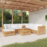  8 Piece Garden Lounge Set with Cushions Solid Teak Wood