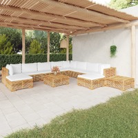  12 Piece Garden Lounge Set with Cushions Solid Teak Wood