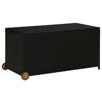  Garden Storage Box Black 120x65x61 cm Poly Rattan