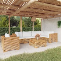  7 Piece Garden Lounge Set with Cushions Solid Wood Teak