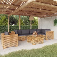  7 Piece Garden Lounge Set with Cushions Solid Wood Teak