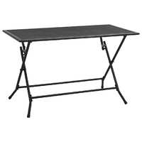  Folding Mesh Table 120x60x72 cm Steel Anthracite