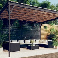  11 Piece Garden Lounge Set with Cushions Poly Rattan Black